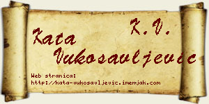 Kata Vukosavljević vizit kartica